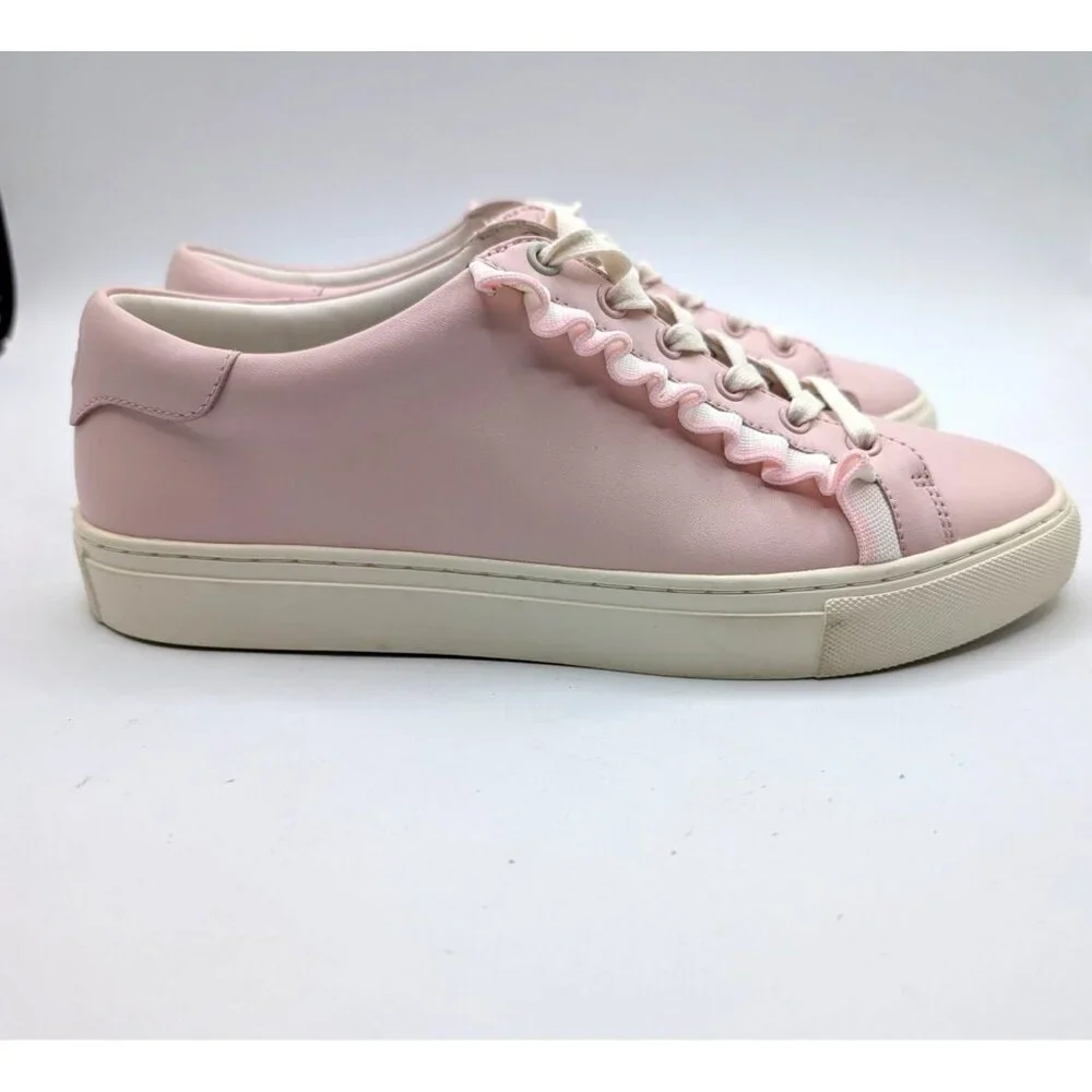 Tory Burch Sport Pink and White Ruffle Sneakers Women's 9M